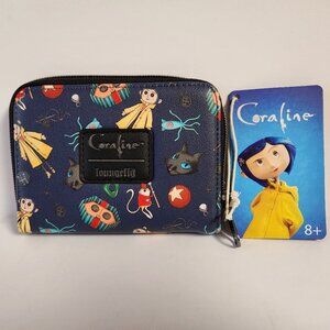 Loungefly Coraline Wallet Icons Characters Zip Around New